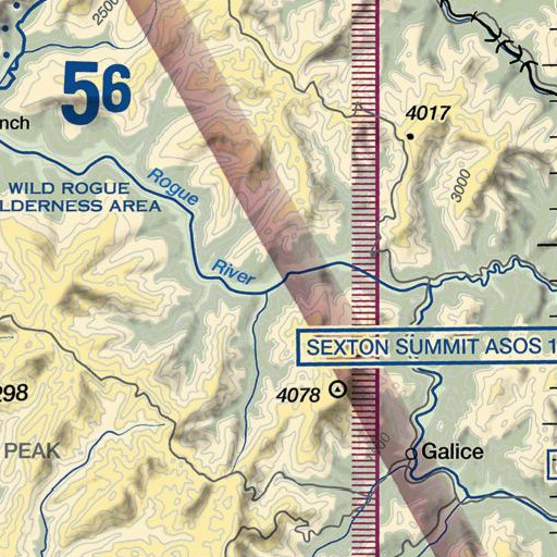 FAA VFR chart of Montgomery Rapids, OR