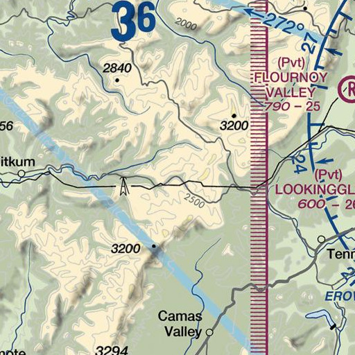 FAA VFR chart of Knepper Creek, OR