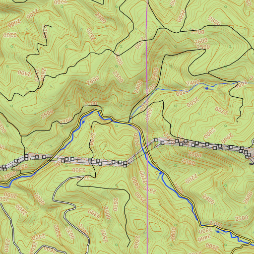 OpenTopoMap map of Knepper Creek, OR