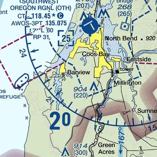 FAA VFR chart of Yoakam Hill, OR