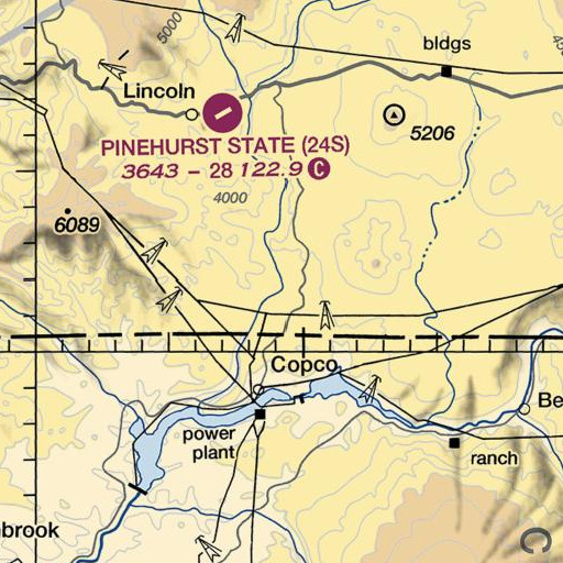 FAA VFR chart of Spring Creek, OR