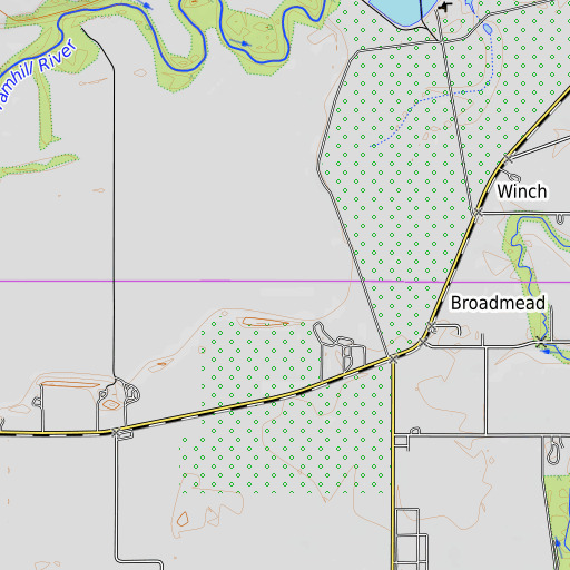 OpenTopoMap map of Walker Dam Number Two, OR