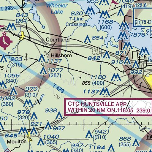 FAA VFR chart of Bald Knob, AL