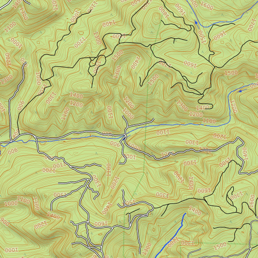 OpenTopoMap map of The Hole, OR