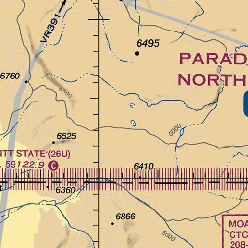 FAA VFR chart of Bend Spring, OR