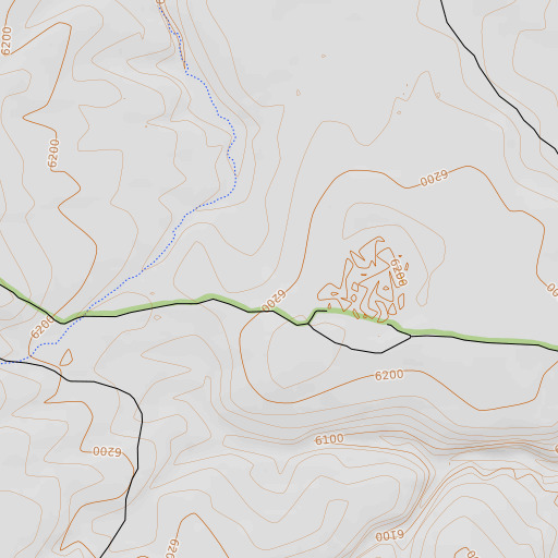 OpenTopoMap map of Bend Spring, OR