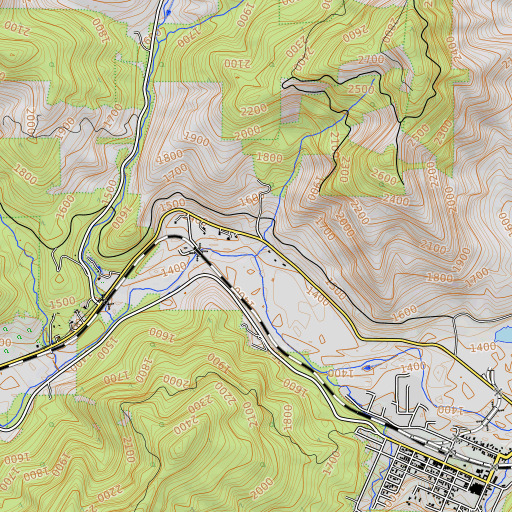 OpenTopoMap map of Spring Creek, OR