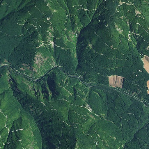 Aerial imagery of Twin Falls Creek, OR