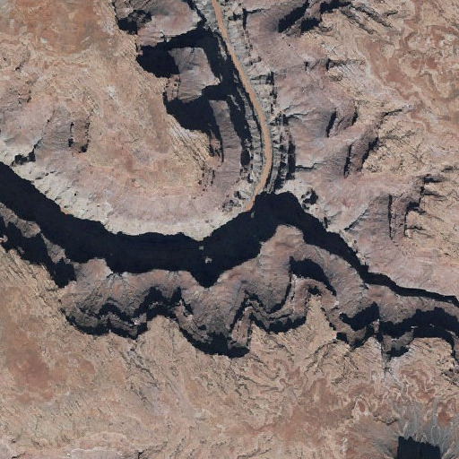 Aerial imagery of Sinyella Rapids, AZ
