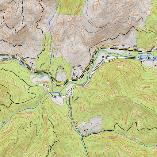 OpenTopoMap map of Reuben (historical), OR