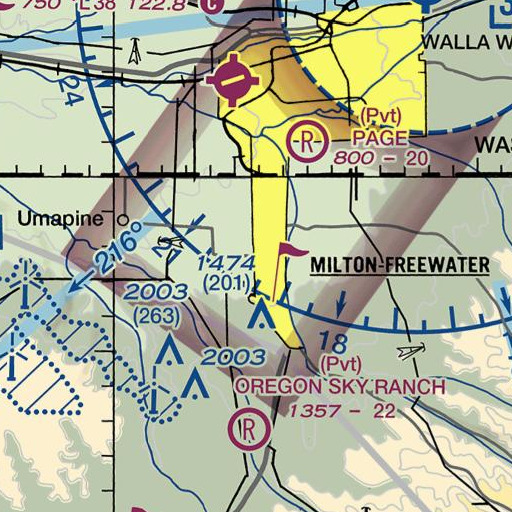 FAA VFR chart of Sunnyside, OR