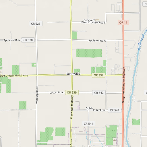 OpenStreetMap map of Sunnyside, OR
