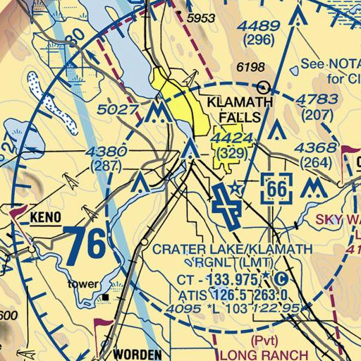 FAA VFR chart of Texum (historical), OR