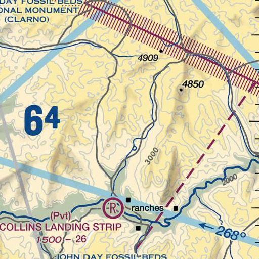 FAA VFR chart of Thompson Butte, OR