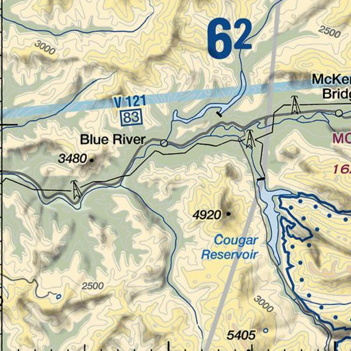 FAA VFR chart of Thors Hammer, OR