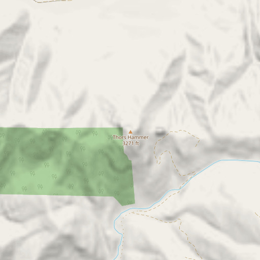 OpenStreetMap map of Thors Hammer, OR