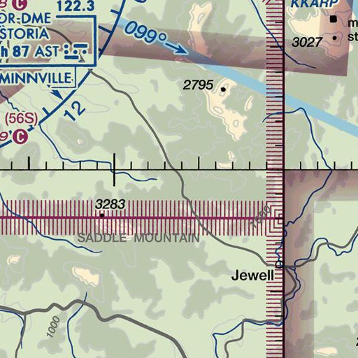 FAA VFR chart of Tidewater Summit, OR