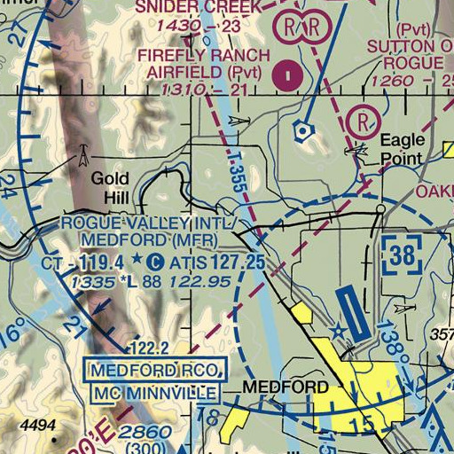 FAA VFR chart of Tolo, OR