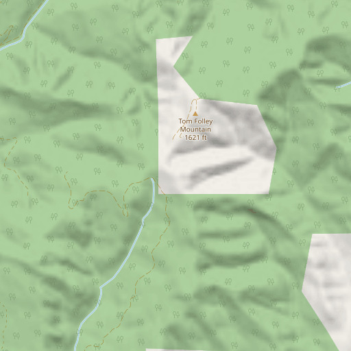 OpenStreetMap map of Tom Folley Mountain, OR