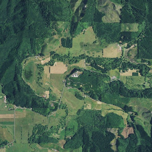 Aerial imagery of Triangle Lake School, OR