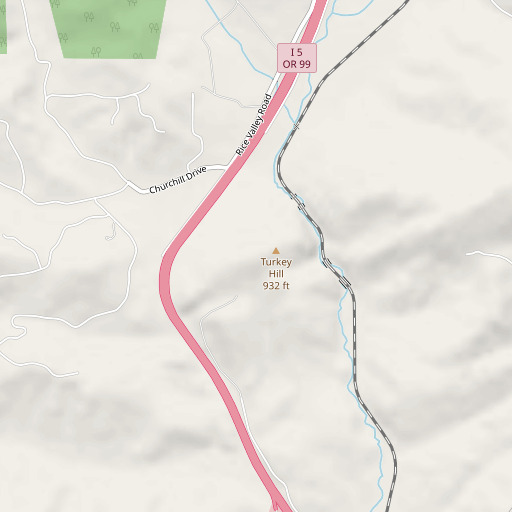 OpenStreetMap map of Turkey Hill, OR