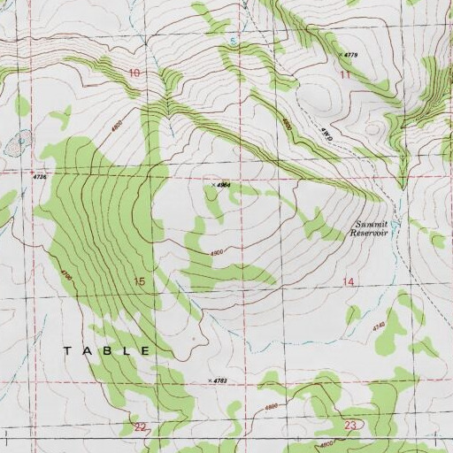 USGS 24K topo map of Twelvemile Table, OR