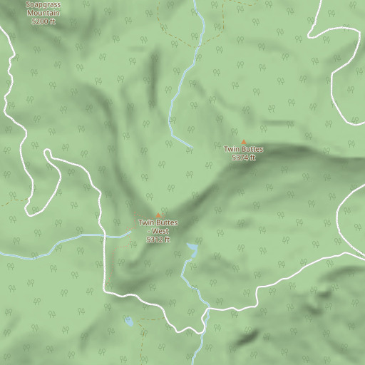 OpenStreetMap map of Twin Buttes, OR