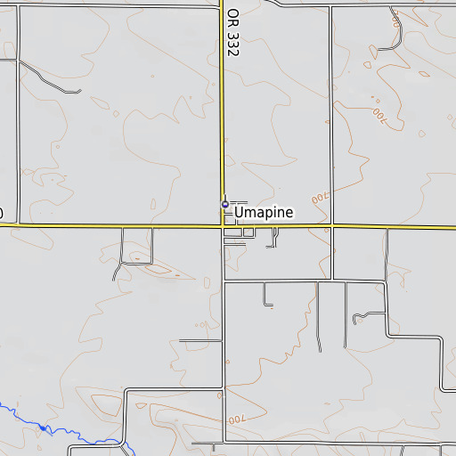 OpenTopoMap map of Umapine, OR