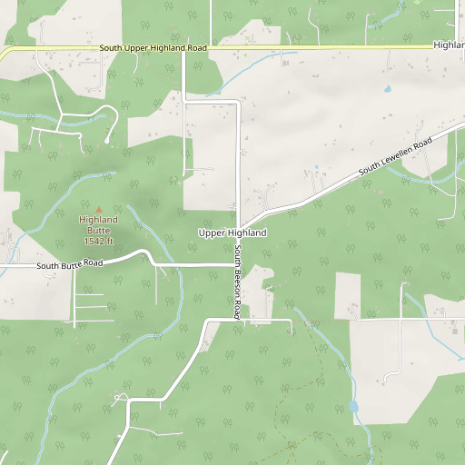 OpenStreetMap map of Upper Highland, OR