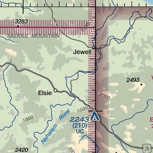 FAA VFR chart of Vinemaple, OR