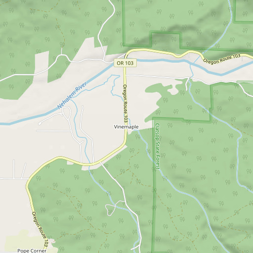 OpenStreetMap map of Vinemaple, OR
