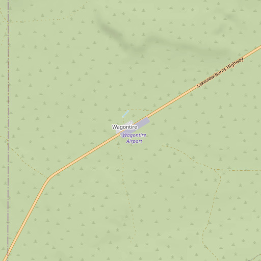 OpenStreetMap map of Wagontire, OR