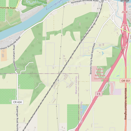 OpenStreetMap map of Wallace (historical), OR