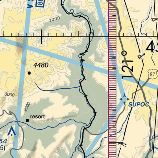 FAA VFR chart of Whiskey Dick, OR
