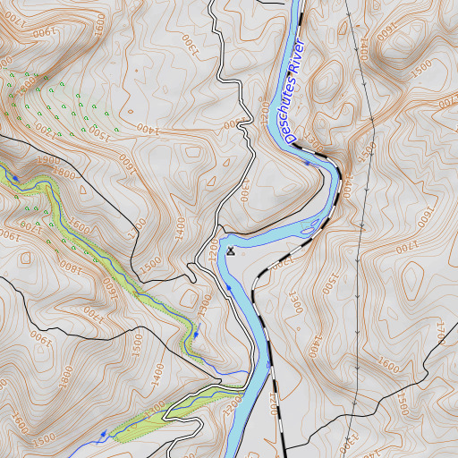 OpenTopoMap map of Whiskey Dick, OR