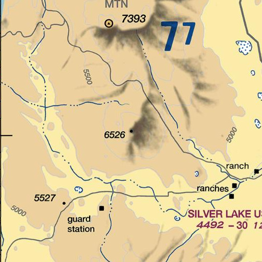 FAA VFR chart of Antelope Mountain, OR