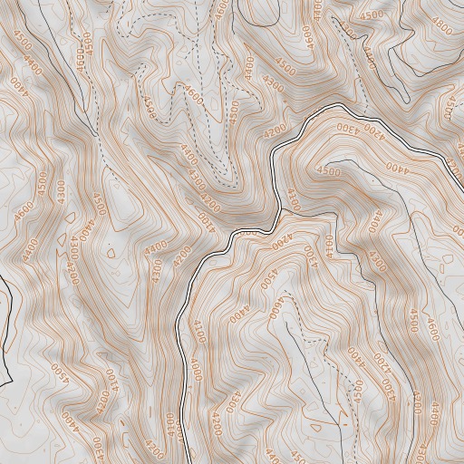 OpenTopoMap map of Big Canyon Spring, OR