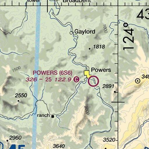 FAA VFR chart of Bingham Mountain, OR