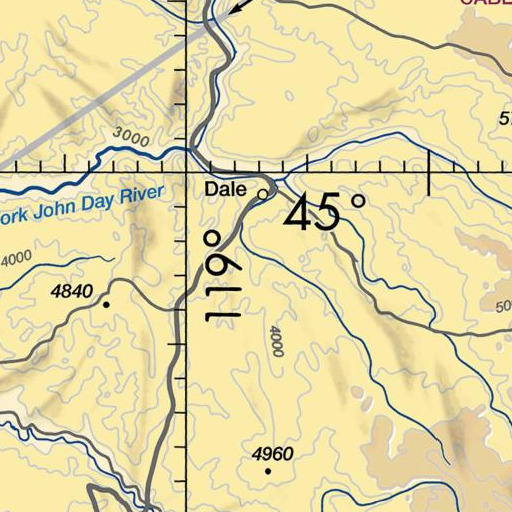 FAA VFR chart of Bully Creek, OR