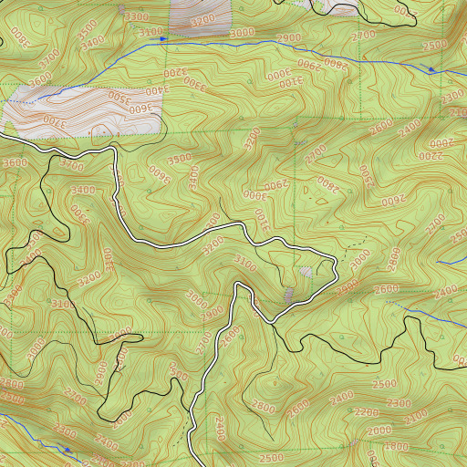 OpenTopoMap map of Cain Cabin Trail, OR