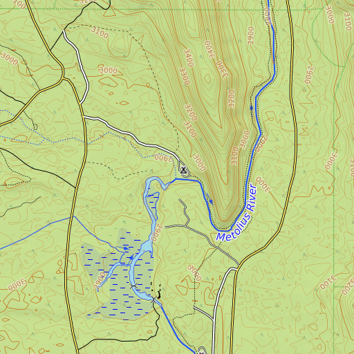 OpenTopoMap map of Canyon Creek, OR