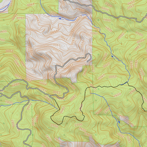 OpenTopoMap map of Chimney Rock, OR