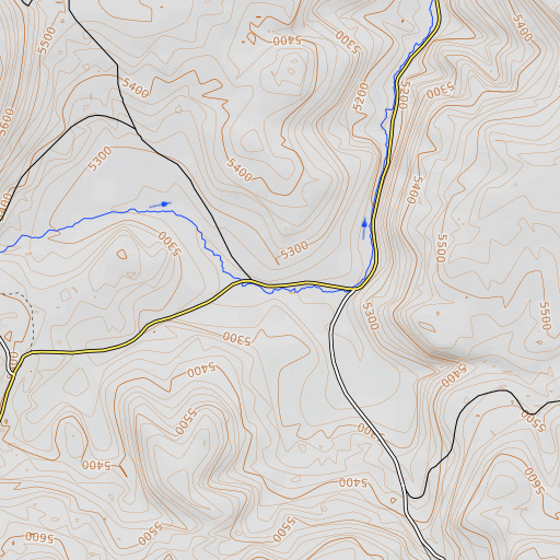 OpenTopoMap map of Crooked Creek Meadows, OR