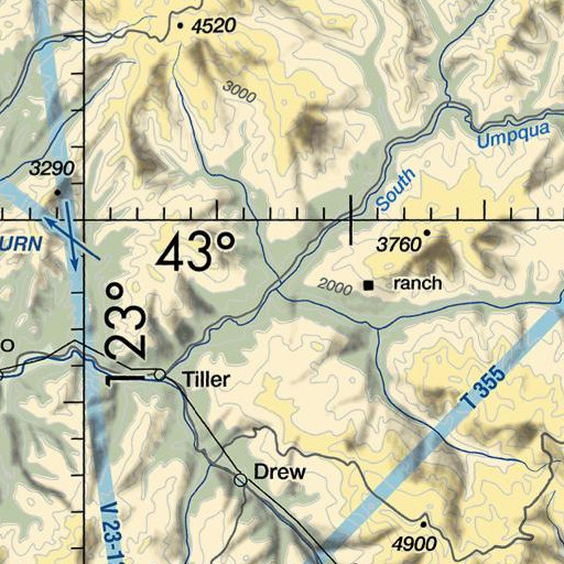 FAA VFR chart of Deadman Creek, OR