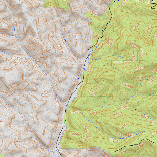 OpenTopoMap map of Bear Spring, AZ