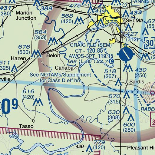 FAA VFR chart of Big Ditch, AL