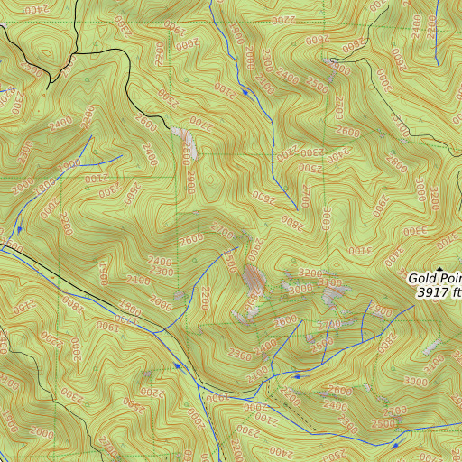 OpenTopoMap map of Gold Point Trail, OR