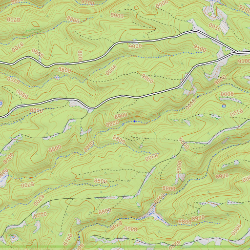 OpenTopoMap map of Bear Spring, AZ