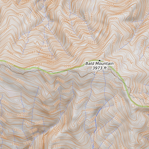 OpenTopoMap map of Illinois River Trail, OR