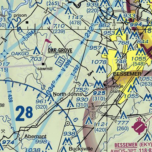 FAA VFR chart of Black Branch, AL